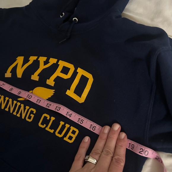 NYPD Running Club Jerzees Navy Hoodie size Small. Excellent condition - Picture 6 of 6